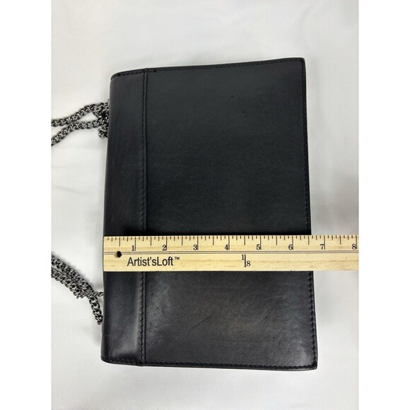 Persaman New York Roxy Shoulder Bag Black Leather Studded Silver Crossbody - Picture 5 of 16